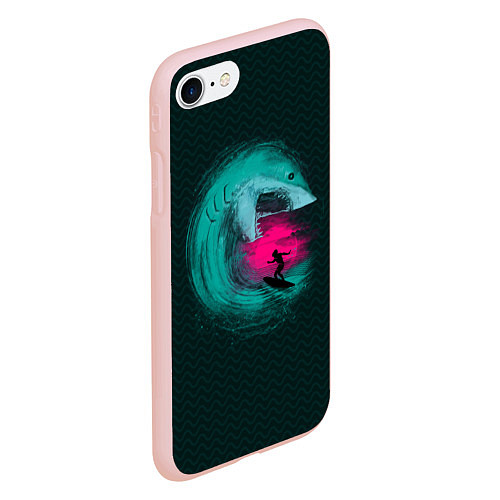 Чехол iPhone 7/8 матовый Shark Vortex / 3D-Светло-розовый – фото 2