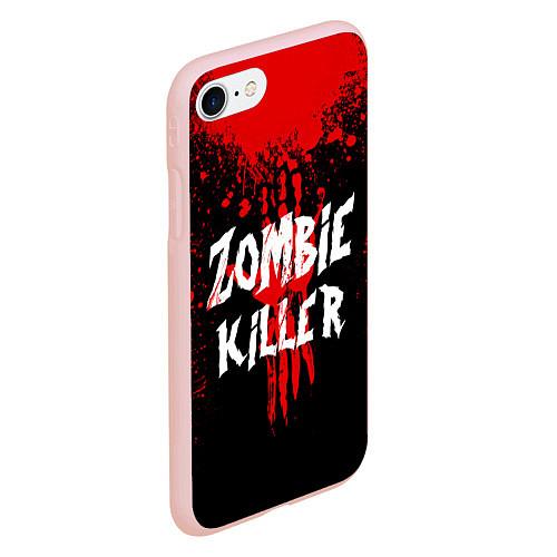 Чехол iPhone 7/8 матовый Zombie Killer / 3D-Светло-розовый – фото 2