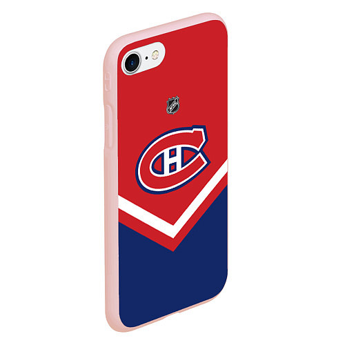 Чехол iPhone 7/8 матовый NHL: Montreal Canadiens / 3D-Светло-розовый – фото 2