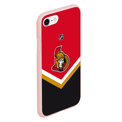 Чехол iPhone 7/8 матовый NHL: Ottawa Senators / 3D-Светло-розовый – фото 2