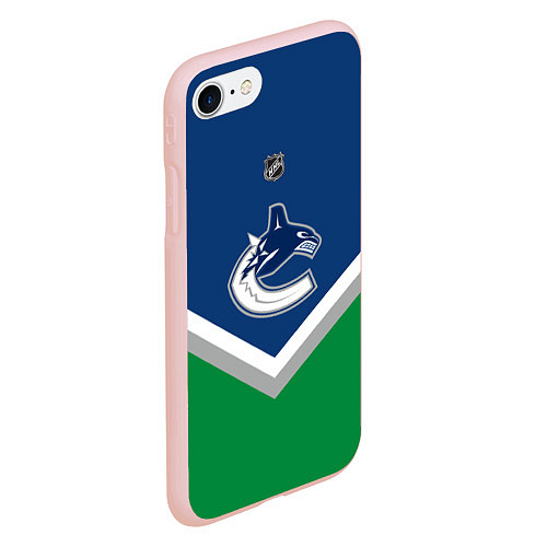 Чехол iPhone 7/8 матовый NHL: Vancouver Canucks / 3D-Светло-розовый – фото 2