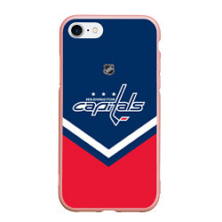 Чехол iPhone 7/8 матовый NHL: Washington Capitals, цвет: 3D-светло-розовый