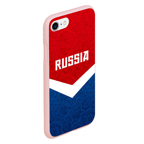 Чехол iPhone 7/8 матовый Russia Team / 3D-Светло-розовый – фото 2