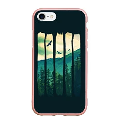 Чехол iPhone 7/8 матовый Green Life, цвет: 3D-светло-розовый