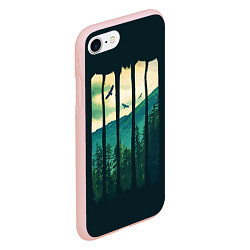 Чехол iPhone 7/8 матовый Green Life, цвет: 3D-светло-розовый — фото 2