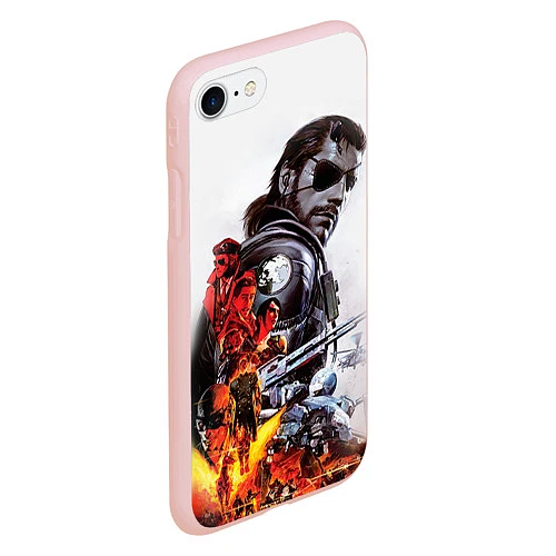 Чехол iPhone 7/8 матовый Metal gear solid 2 / 3D-Светло-розовый – фото 2