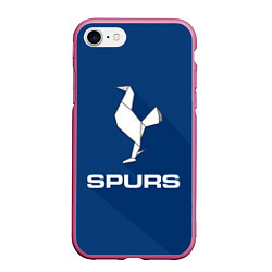 Чехол iPhone 7/8 матовый Tottenham Spurs, цвет: 3D-малиновый
