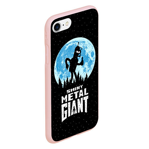 Чехол iPhone 7/8 матовый Bender Metal Giant / 3D-Светло-розовый – фото 2