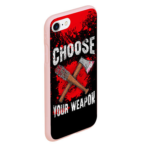 Чехол iPhone 7/8 матовый Choose Your Weapon / 3D-Светло-розовый – фото 2