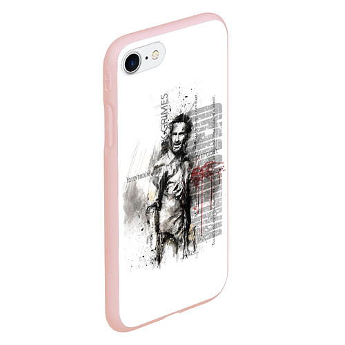 Чехол iPhone 7/8 матовый Rick Grimes / 3D-Светло-розовый – фото 2