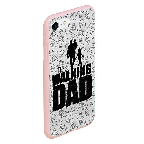 Чехол iPhone 7/8 матовый Walking Dad / 3D-Светло-розовый – фото 2