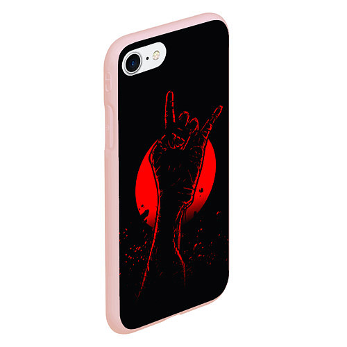 Чехол iPhone 7/8 матовый Zombie Rock / 3D-Светло-розовый – фото 2