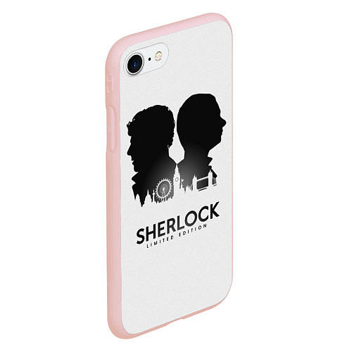 Чехол iPhone 7/8 матовый Sherlock Edition / 3D-Светло-розовый – фото 2