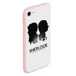 Чехол iPhone 7/8 матовый Sherlock Edition, цвет: 3D-светло-розовый — фото 2