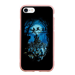 Чехол iPhone 7/8 матовый Zombie Island, цвет: 3D-светло-розовый