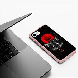 Чехол iPhone 7/8 матовый Кровавая Луна, цвет: 3D-светло-розовый — фото 2