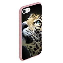 Чехол iPhone 7/8 матовый Хищный леопард, цвет: 3D-баблгам — фото 2