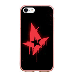 Чехол iPhone 7/8 матовый Astralis: Black collection, цвет: 3D-светло-розовый