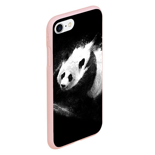 Чехол iPhone 7/8 матовый Молочная панда / 3D-Светло-розовый – фото 2