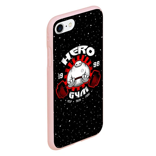 Чехол iPhone 7/8 матовый Hero Gym / 3D-Светло-розовый – фото 2