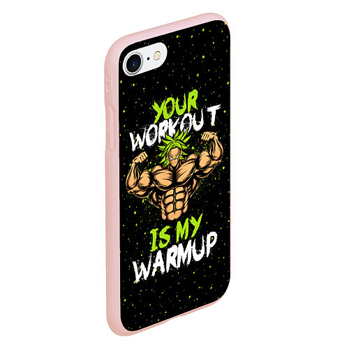 Чехол iPhone 7/8 матовый My Workout / 3D-Светло-розовый – фото 2