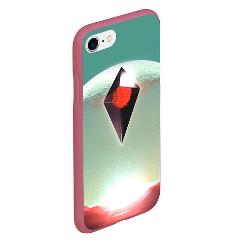 Чехол iPhone 7/8 матовый No Mans Sky / 3D-Малиновый – фото 2