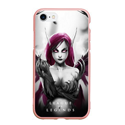 Чехол iPhone 7/8 матовый Cute Demon, цвет: 3D-светло-розовый