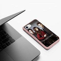 Чехол iPhone 7/8 матовый Vampire Trio, цвет: 3D-светло-розовый — фото 2