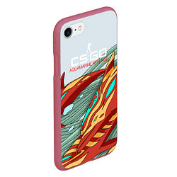 Чехол iPhone 7/8 матовый CS:GO Aquamarine Revenge, цвет: 3D-малиновый — фото 2