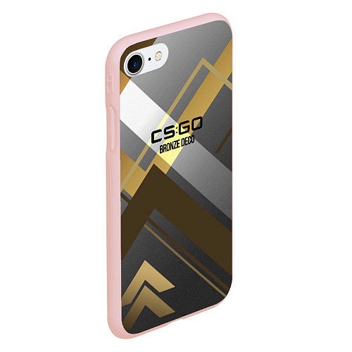Чехол iPhone 7/8 матовый Cs:go - Bronze Deco Бронзовая декорация 2022 / 3D-Светло-розовый – фото 2