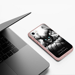 Чехол iPhone 7/8 матовый Shaco, цвет: 3D-светло-розовый — фото 2