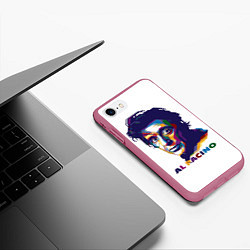 Чехол iPhone 7/8 матовый Al Pacino, цвет: 3D-малиновый — фото 2