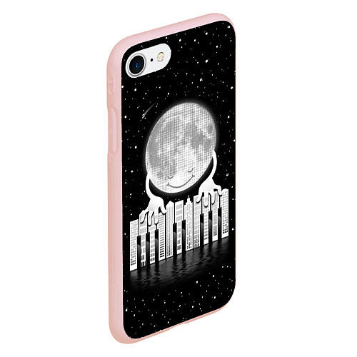 Чехол iPhone 7/8 матовый Лунная мелодия / 3D-Светло-розовый – фото 2
