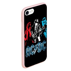Чехол iPhone 7/8 матовый AC/DC: Ice & Fire, цвет: 3D-светло-розовый — фото 2