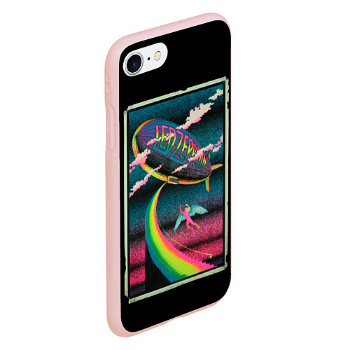 Чехол iPhone 7/8 матовый Led Zeppelin: Colour Fly / 3D-Светло-розовый – фото 2