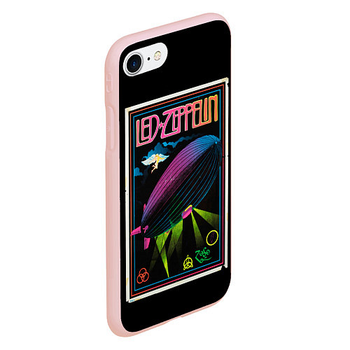 Чехол iPhone 7/8 матовый Led Zeppelin: Angel Poster / 3D-Светло-розовый – фото 2