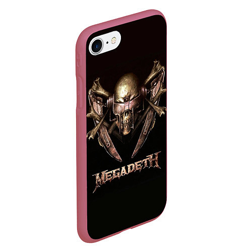 Чехол iPhone 7/8 матовый Megadeth / 3D-Малиновый – фото 2