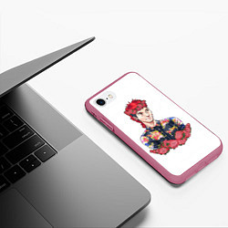 Чехол iPhone 7/8 матовый Twenty One Pilots: Red Guy, цвет: 3D-малиновый — фото 2