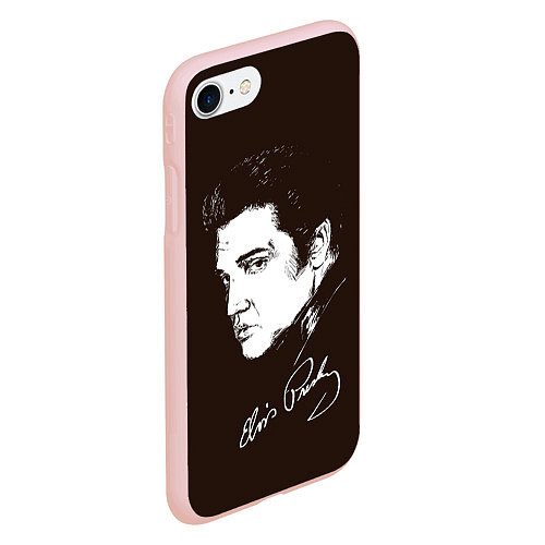 Чехол iPhone 7/8 матовый Elvis Presley / 3D-Светло-розовый – фото 2