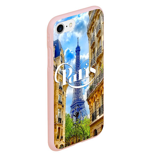 Чехол iPhone 7/8 матовый Daytime Paris / 3D-Светло-розовый – фото 2