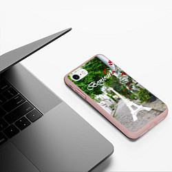 Чехол iPhone 7/8 матовый Bonjour Paris, цвет: 3D-светло-розовый — фото 2