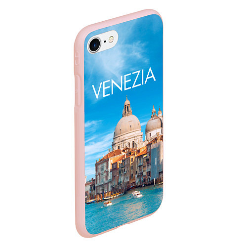 Чехол iPhone 7/8 матовый Венеция - архитектура / 3D-Светло-розовый – фото 2