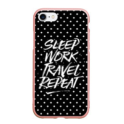 Чехол iPhone 7/8 матовый Sleep Work Travel Repeat