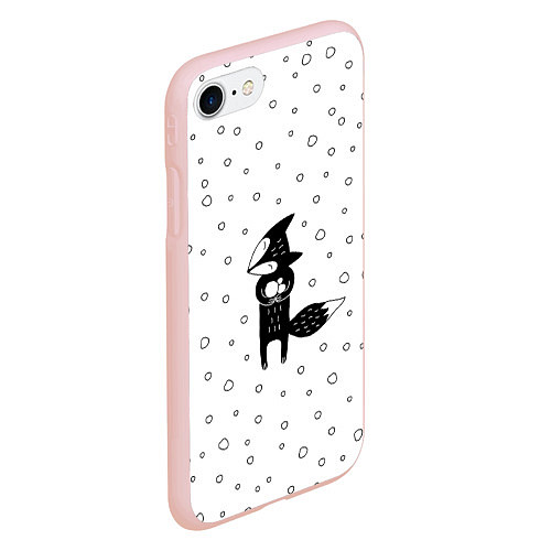 Чехол iPhone 7/8 матовый Милый лисенок / 3D-Светло-розовый – фото 2