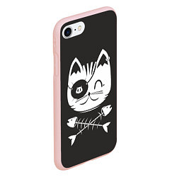 Чехол iPhone 7/8 матовый Кот пират, цвет: 3D-светло-розовый — фото 2
