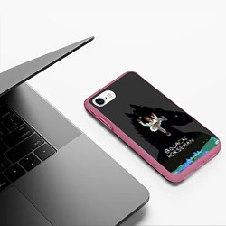 Чехол iPhone 7/8 матовый Bojack Horseman, цвет: 3D-малиновый — фото 2