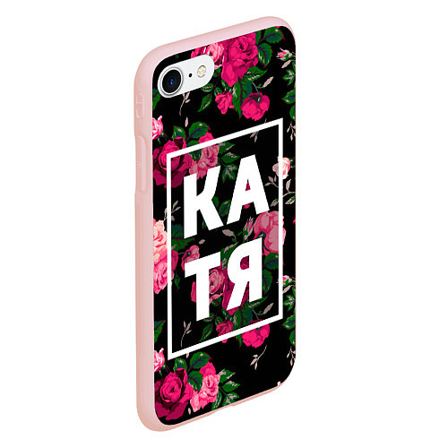 Чехол iPhone 7/8 матовый Катя / 3D-Светло-розовый – фото 2