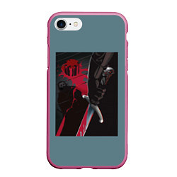 Чехол iPhone 7/8 матовый Blooded Sword, цвет: 3D-малиновый