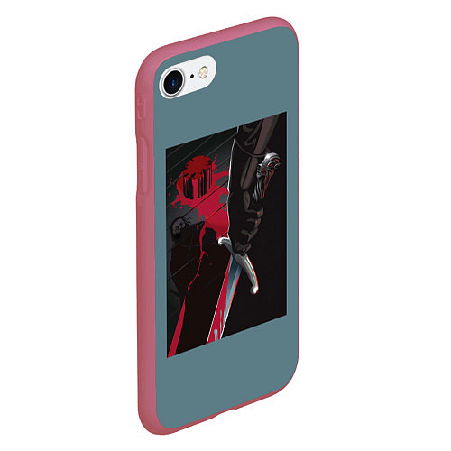 Чехол iPhone 7/8 матовый Blooded Sword / 3D-Малиновый – фото 2