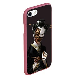 Чехол iPhone 7/8 матовый Ghost In The Shell 1, цвет: 3D-малиновый — фото 2
